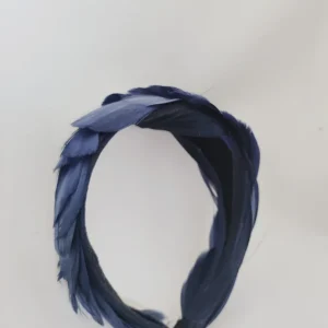DIADEMA PLUMAS AZUL NOCHE