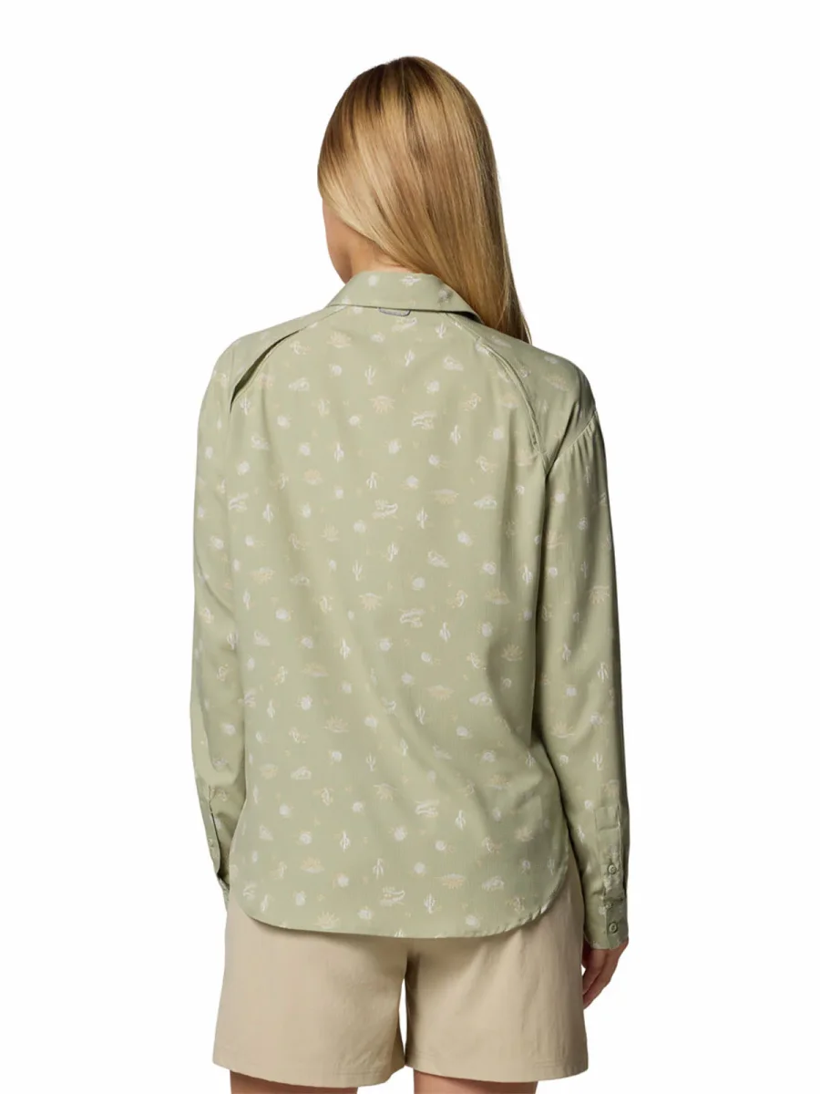 Blusa Manga Larga Mujer Silver Ridge Pattern Verde Columbia - Imagen 5