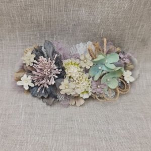 Tocado flores 25101AD  tonos malvas