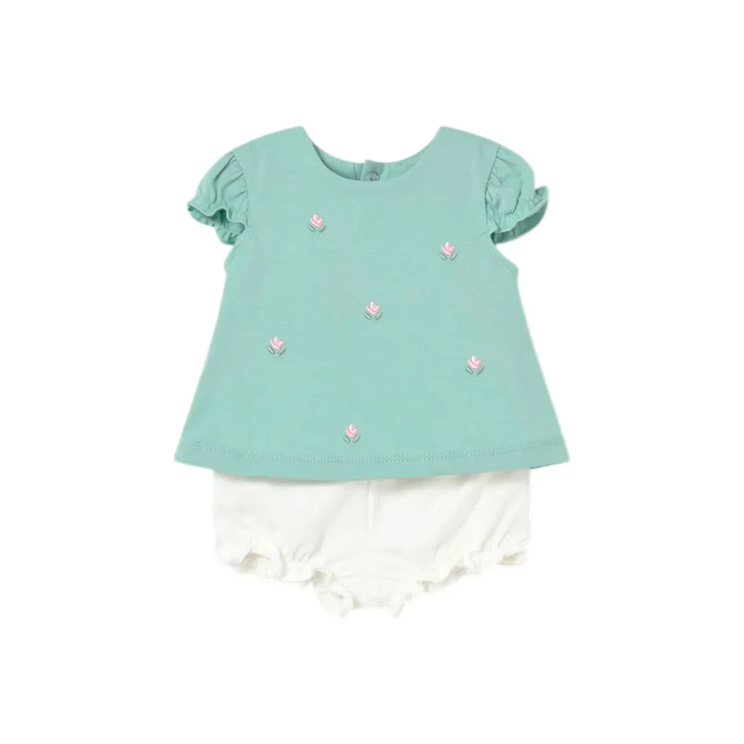 Conjunto 2pz blusa con bolero y short para bebé - Mayoral