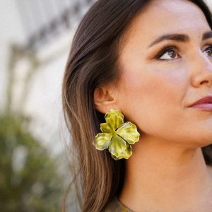 PENDIENTES METALICOS FLOR