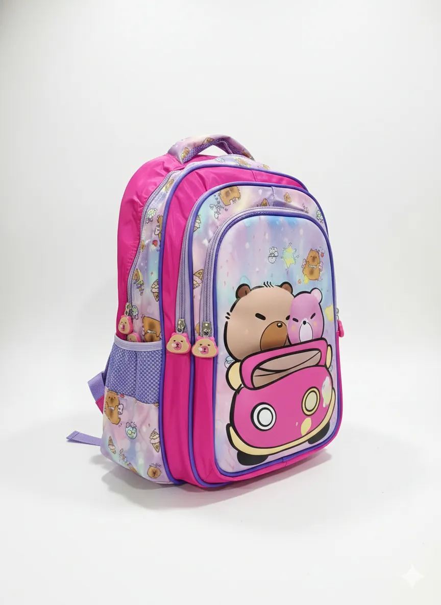 Maleta Morral Escolar Grande capibara Para Niña Mochila Colegial - Imagen 3