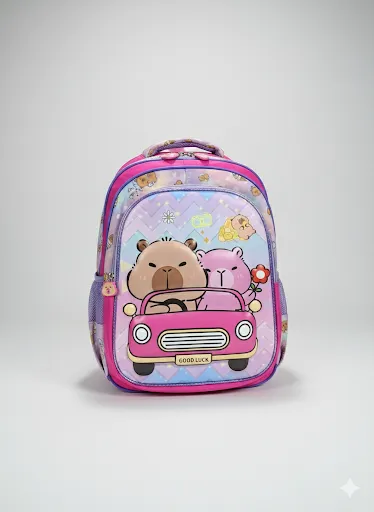 Maleta Morral Escolar Grande capibara Para Niña Mochila Colegial - Imagen 2