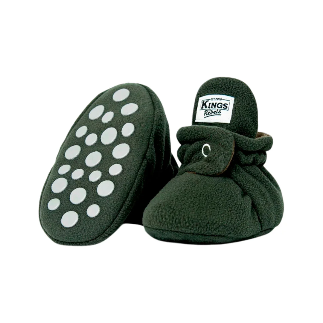 Zapatitos Fleece Gripper Verde para bebé - Kings & Rebels - Imagen 2
