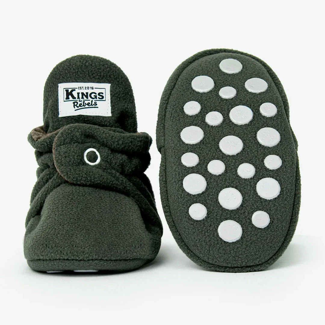 Zapatitos Fleece Gripper Verde para bebé - Kings & Rebels - Imagen 3