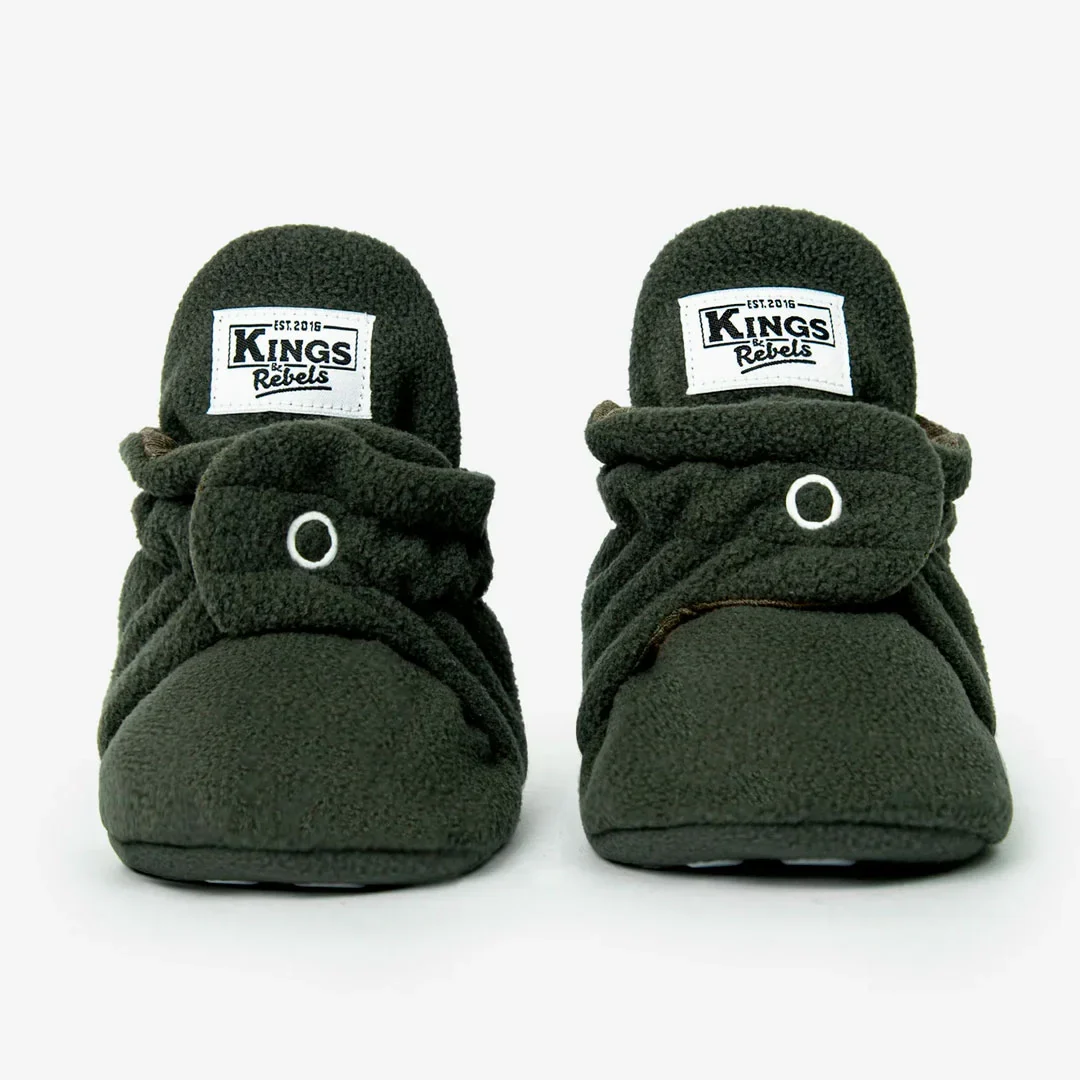 Zapatitos Fleece Gripper Verde para bebé - Kings & Rebels - Imagen 4