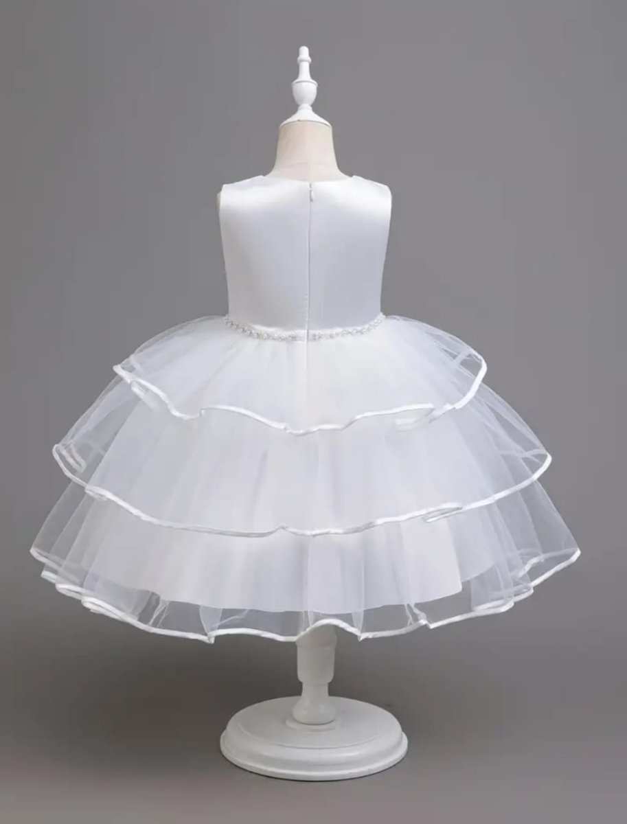 Vestido niñas falda elegante ceremonia bautizo pajecitas - Imagen 3