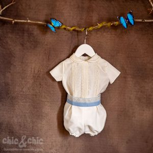 Conjunto niño organza beige 20 (De 6 a 12 meses)