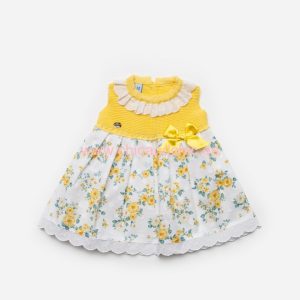 Vestido cuerpo punto florecitas