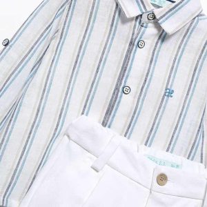 Conjunto bermuda y camisa rayas 5201