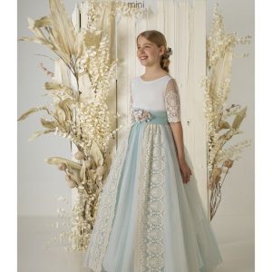 Vestido de comunión A866 tul bordado