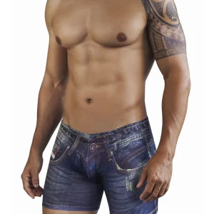 Clever Moda, Denim Jean Boxer Blue
